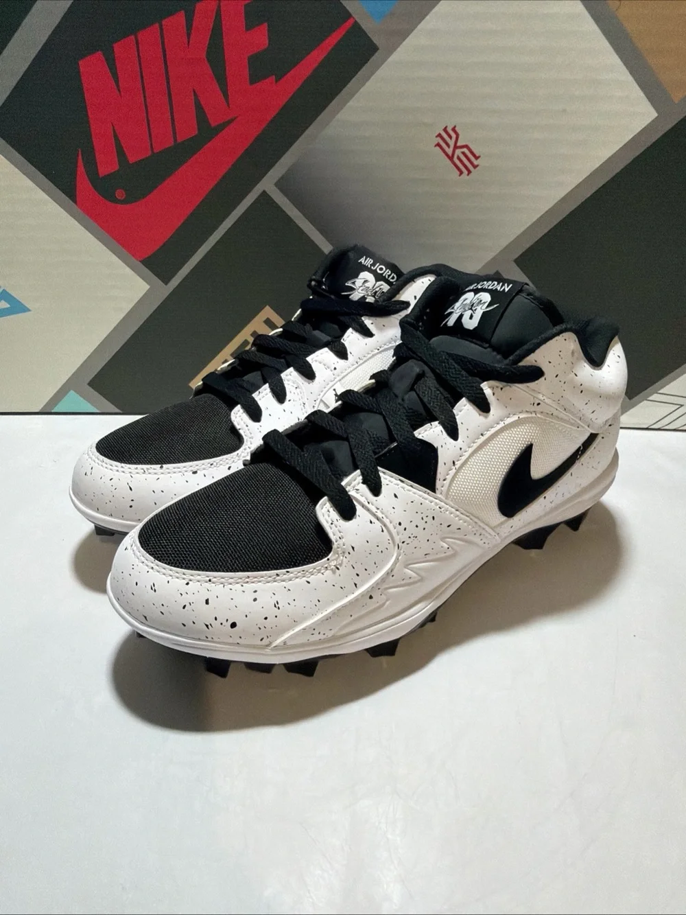 Air Jordan Stadium 90 Low TD White Black Cleats HQ0210-100 Men’s